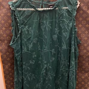 Torrid green sheer top